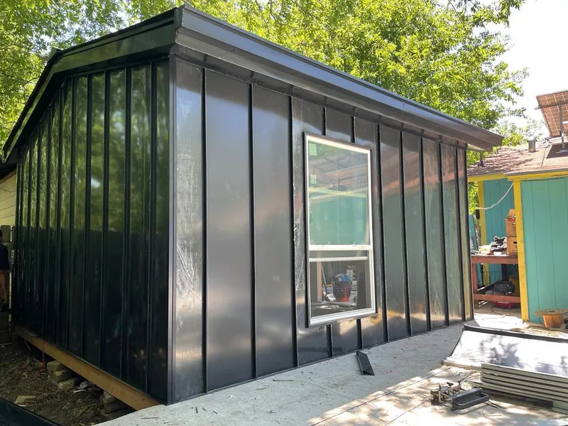 Black standing seam metal wall panels for Metal Roof Installation in Colts Neck